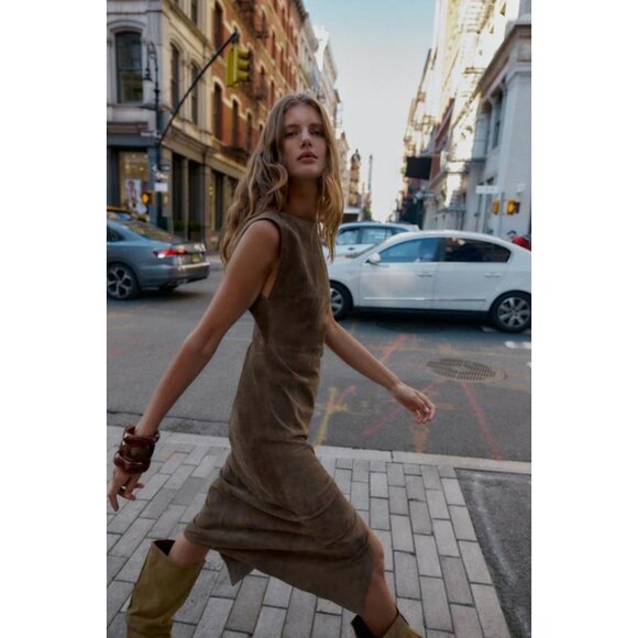 スカート IMVAL Frill Leather Dress Never Fully Dressed tiered ruffle midaxi dress in leopard print | ASOS